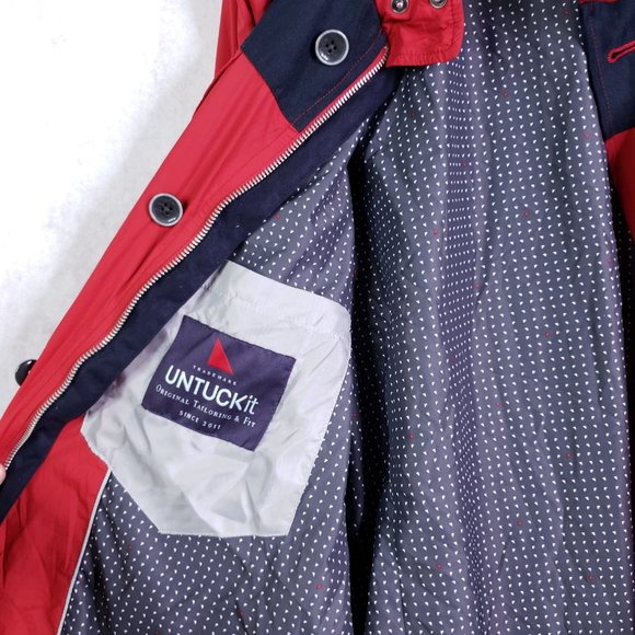 UNTUCKit Men's XL Nylon Zip/Button Windbreaker - Picture 10 of 11